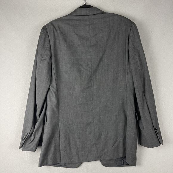 Ralph Lauren Purple Label Wool Blazer Sport Coat Mens 40R Gray Italy FLAWS - Picture 11 of 16